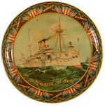 “REMEMBER THE MAINE” TIN LITHO SERVING TRAY.