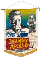 TYRONE POWER & DOROTHY LAMOUR "JOHNNY APOLLO" LARGE HIGH QUALITY MOVIE THEATER BANNER.