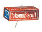 "TAKOMA BISCUIT" EARLY CELLO FLIP STICKPIN.