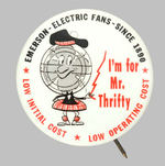 "MR. THRIFTY" ELECTRIC FAN AS SCOTSMAN IN KILT.