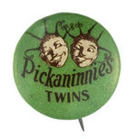 "PICKANINNIES TWINS" CANDY BUTTON CIRCA 1930S.