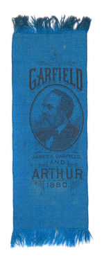 "GARFIELD AND ARTHUR" 1880 RIBBON.