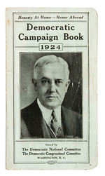 "DEMOCRATIC CONVENTION CAMPAIGN BOOK 1924" WITH DAVIS AND BRYAN COVER PORTRAITS.