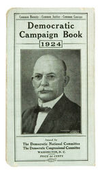 "DEMOCRATIC CONVENTION CAMPAIGN BOOK 1924" WITH DAVIS AND BRYAN COVER PORTRAITS.