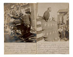 TR PAIR OF 1902 REAL PHOTO POSTCARDS.