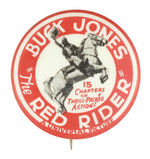 "BUCK JONES" 1934 MOVIE SERIAL BUTTON FROM HAKE COLLECTION AND CPB.
