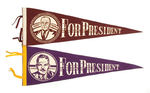 TRUMAN AND DEWEY MATCHED PAIR OF 1948 PENNANTS.