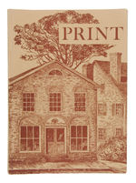 "PRINT-A QUARTERLY JOURNAL OF THE GRAPHIC ARTS" W/NARRATIVE ILLUSTRATION - SCARCE VARIANT EDITION.