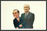 HHH AS LBJ PUPPET ON 1968 NIXON CAMPAIGN CARD.