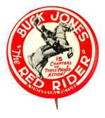 "BUCK JONES" 1934 MOVIE SERIAL BUTTON.