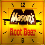 "MASON'S ROOT BEER" LIGHTED CLOCK.