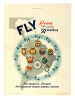 "PAN AMERICAN WORLD AIRWAYS" TRAVEL POSTERS FEATURING "THE CLIPPER."
