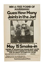 YIPPIE 1976 "SMOKE-IN" NYC POSTER.