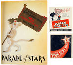MGM “PARADE OF STARS” 10TH ANNIVERSARY CELEBRITY PRESSBOOK WITH PAIR OF SMALL FILM PRESS BOOKS.