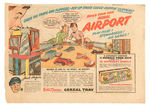 "GENERAL MILLS AIRPORT" EXTENSIVE AND ELABORATE COMPLETE CEREAL BOX SET.