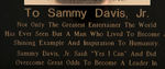 SAMMY DAVIS JR. "100 BLACK MEN OF NEW JERSEY" PERSONAL AWARD.