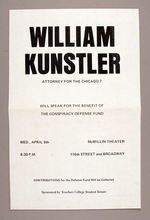CHICAGO 7 CONSPIRACY DEFENSE FUND RAISER SPEECH BY WILLIAM KUNSTLER.