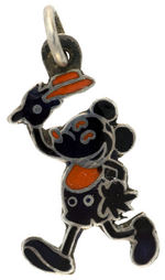 RARE FULL FIGURE MICKEY MOUSE CHARM WITH HIM TIPPING HIS HAT.
