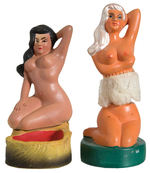 PIN-UP FIGURAL NUDE NOVELTY PAIR.
