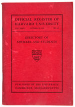 JOHN F. KENNEDY LISTED IN 1939 HARVARD "DIRECTORY OF OFFICERS AND STUDENTS."