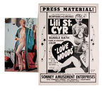 LILI ST. CYR AUTOGRAPHED CARD AND PRESSBOOK.