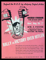 COMMUNIST PARTY 1941 HANDBILL “RALLY FOR VICTORY OVER HITLER.”