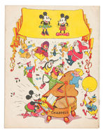 "MICKEY MOUSE PRESENTS A WALT DISNEYS SILLY SYMPHONY" SONG FOLIO & SHEET MUSIC.