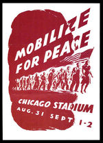 “MOBILIZE FOR PEACE” RARE 1940 ISOLATIONISTS FOLDER.