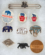 HOOVER GROUP OF TEN CAMPAIGN ITEMS MOSTLY 1928.