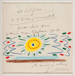PABLO PICASSO FRAMED "SOLEIL DE MEDITERRANEE" ORIGINAL ART.