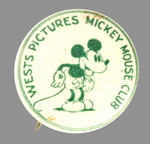 "WESTS PICTURES MICKEY MOUSE CLUB" SECOND SEEN MEMBER'S BUTTON.