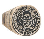 "MYSTERYMEN OF AMERICA 1992" 1992 PROTOTYPE RING FROM THE OVERSTREET COLLECTION.