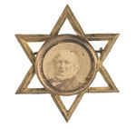HORACE GREELEY 1872 SIX POINT STAR BADGE.