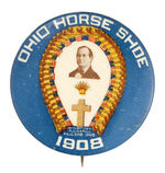 BRYAN “OHIO HORSE SHOE 1908” RARE 1.75”.