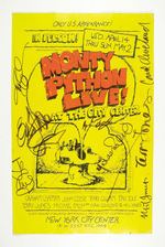 "MONTE PYTHON LIVE!" CAST SIGNED POSTER FROM 1976.