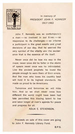 "JOHN F. KENNEDY" 1964 FIRST DAY COVER SIGNED BY JACQUELINE KENNEDY.