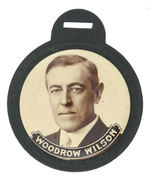 "WOODROW WILSON" REAL PHOTO CELLO ON FIBREBOARD WATCH FOB.