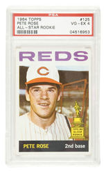 1964 TOPPS PETE ROSE ALL STAR ROOKIE CARD PSA GRADED.