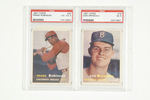 1957 TOPPS FRANK ROBINSON/DON DRYSDALE ROOKIE CARDS PSA GRADED.