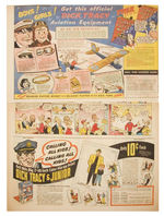 DICK TRACY/QUAKER CEREAL PREMIUMS SUNDAY COMICS ADS.