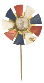 McKINLEY ‘WINDMILL’ MECHANICAL STICKPIN WITH REAL PHOTO.