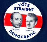 STEVENSON RARE 1952 "VOTE STRAIGHT" JUGATE BUTTON.