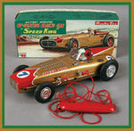 "BATTERY OPERATED U-CONTROL RACING CAR SPEEDKING."