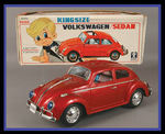 "KING SIZE VOLKSWAGEN SEDAN" LARGE BATTERY OPERATED BOXED TOY.