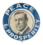 SCARCE WILSON "PEACE & PROSPERITY."