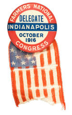 "DELEGATE" BADGE FOR 1916 "FARMERS NATIONAL CONGRESS."