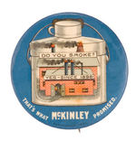 McKINLEY SCARCE CLASSIC 1900 DINNER PAIL BUTTON.
