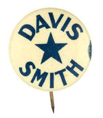 "DAVIS/SMITH" RARE 1924 COATTAIL.