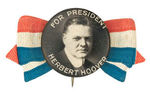 "FOR PRESIDENT HERBERT HOOVER" WITH DIE-CUT CELLO BOW.