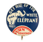 ANTI-GOP WHITE ELEPHANT 1932 CARTOON LITHO.